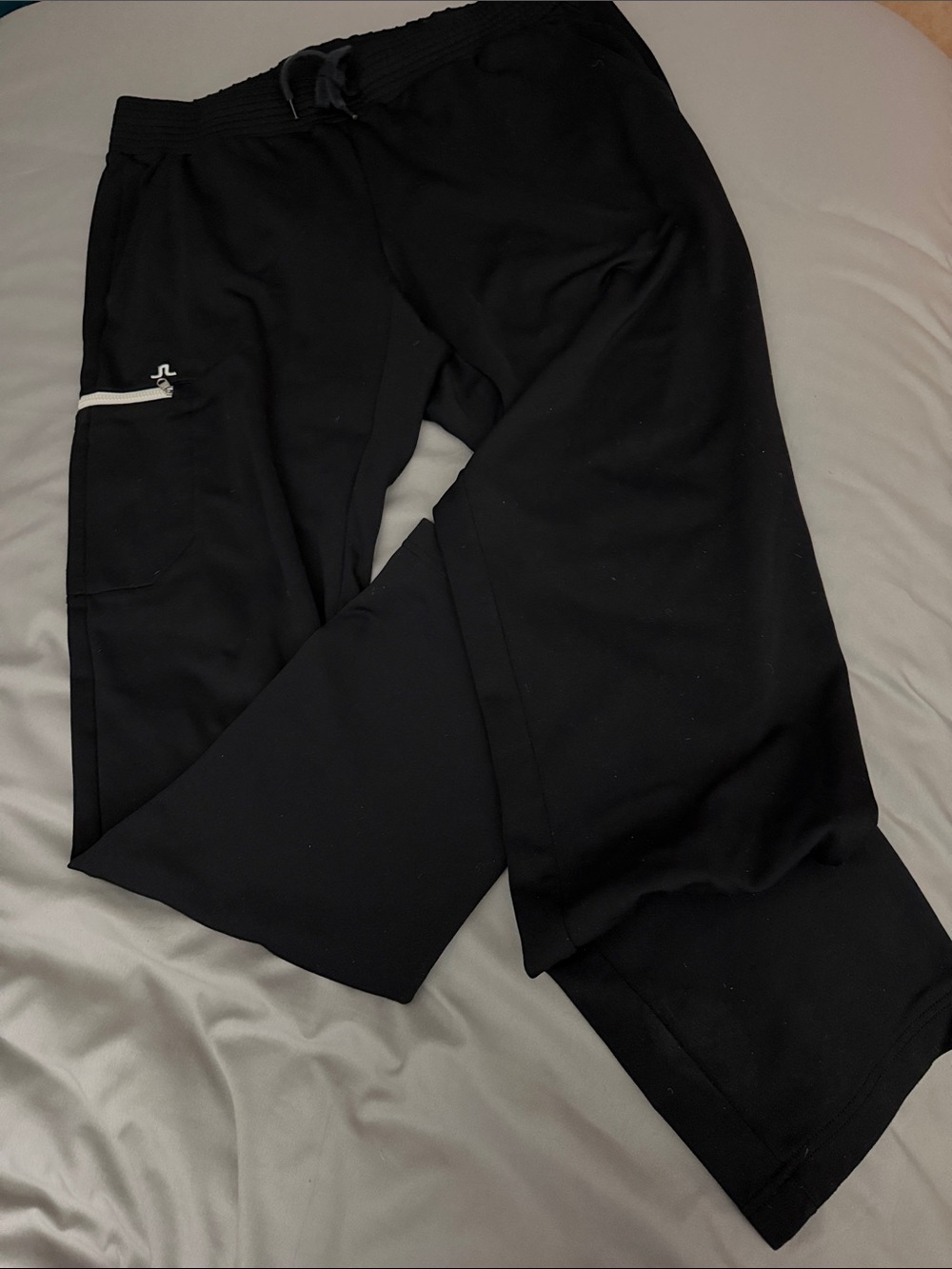 J.Lindeberg Black Drawstring Waist Golf/Active Pants